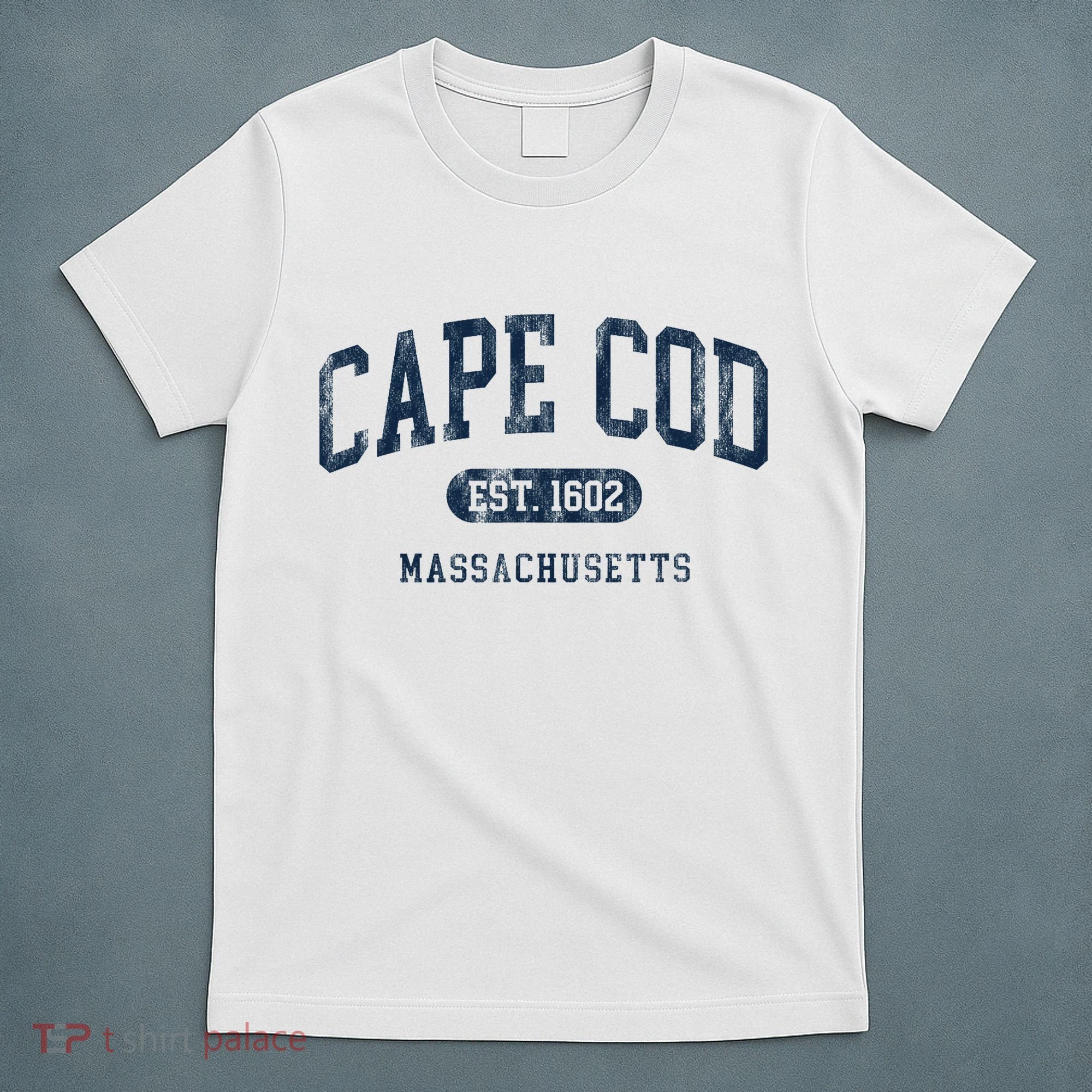 Cape Cod Est 1602 Massachusetts Retro Preppy Throwback T-Shirt