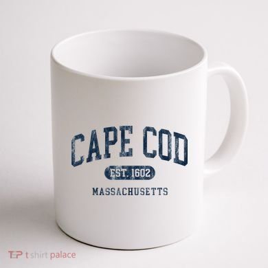 Cape Cod Est 1602 Massachusetts Retro Preppy Throwback Coffee Mug back