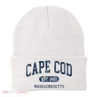 Cape Cod Est 1602 Massachusetts Retro Preppy Throwback Beanie thumb 0