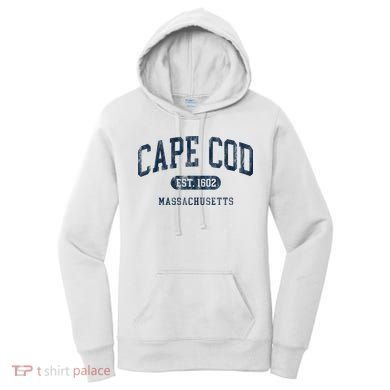 Cape Cod Est 1602 Massachusetts Retro Preppy Throwback Women's Hoodie