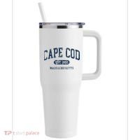 Cape Cod Est 1602 Massachusetts Retro Preppy Throwback 40oz Vacuum Insulated Stainless Steel Travel Tumbler thumb 0