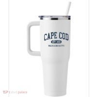 Cape Cod Est 1602 Massachusetts Retro Preppy Throwback 40oz Vacuum Insulated Stainless Steel Travel Tumbler thumb 2