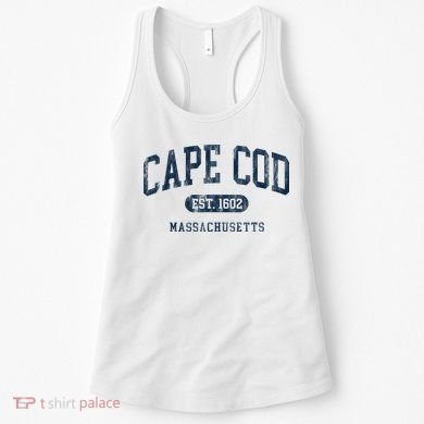 Cape Cod Est 1602 Massachusetts Retro Preppy Throwback Women's Tank Top