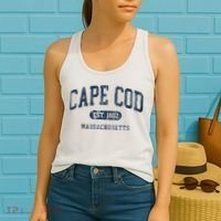 Cape Cod Est 1602 Massachusetts Retro Preppy Throwback Women's Tank Top thumb 2