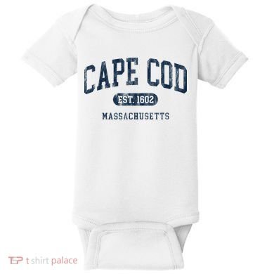 Cape Cod Est 1602 Massachusetts Retro Preppy Throwback Baby Bodysuit