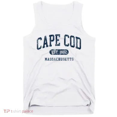 Cape Cod Est 1602 Massachusetts Retro Preppy Throwback Tank Top
