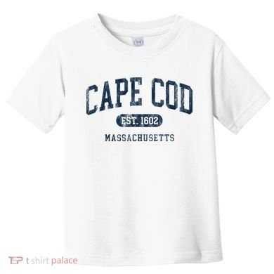 Cape Cod Est 1602 Massachusetts Retro Preppy Throwback Toddler T-Shirt