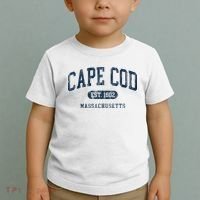 Cape Cod Est 1602 Massachusetts Retro Preppy Throwback Toddler T-Shirt thumb 2