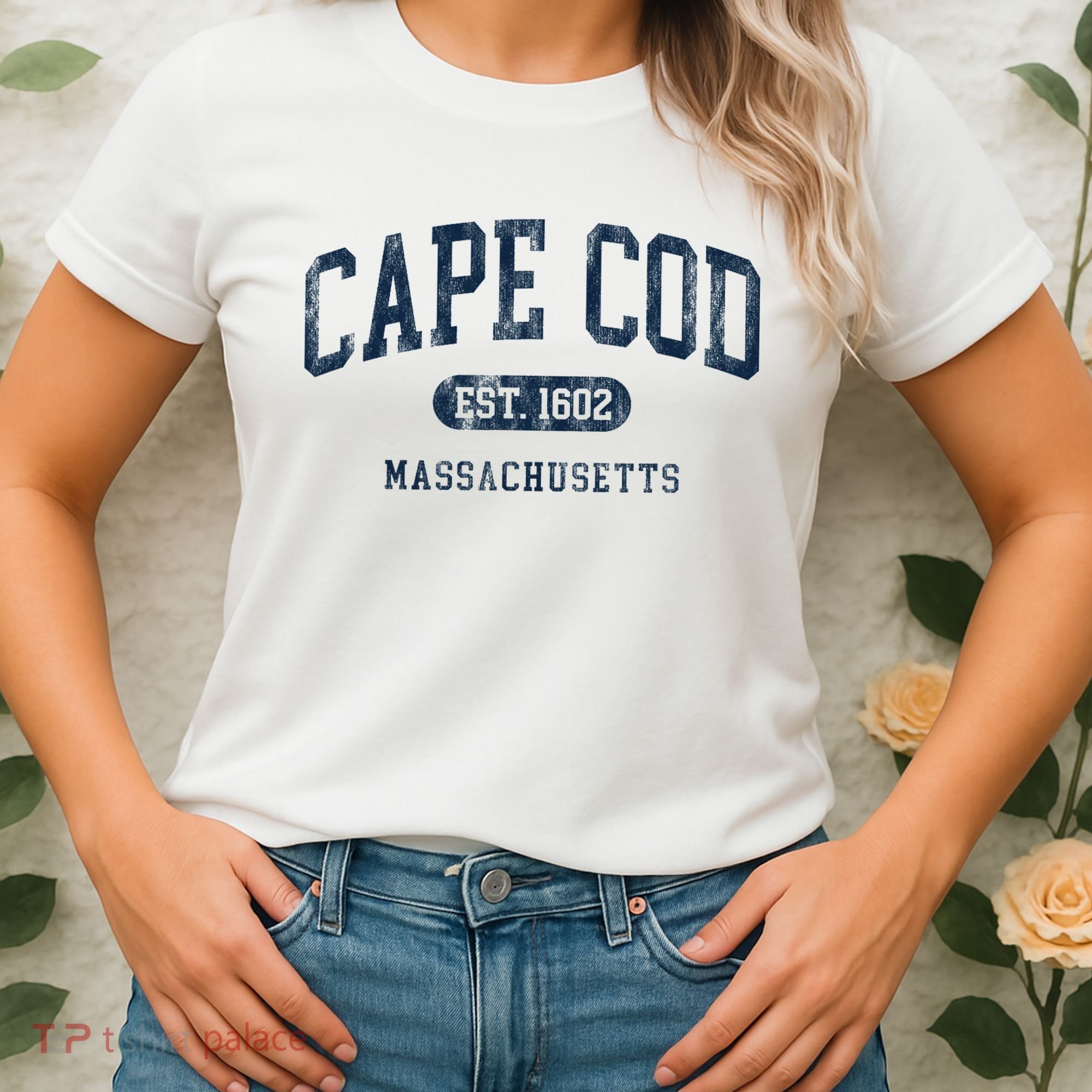 Cape Cod Est 1602 Massachusetts Retro Preppy Throwback Women's T-Shirt