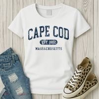 Cape Cod Est 1602 Massachusetts Retro Preppy Throwback Women's T-Shirt thumb 3