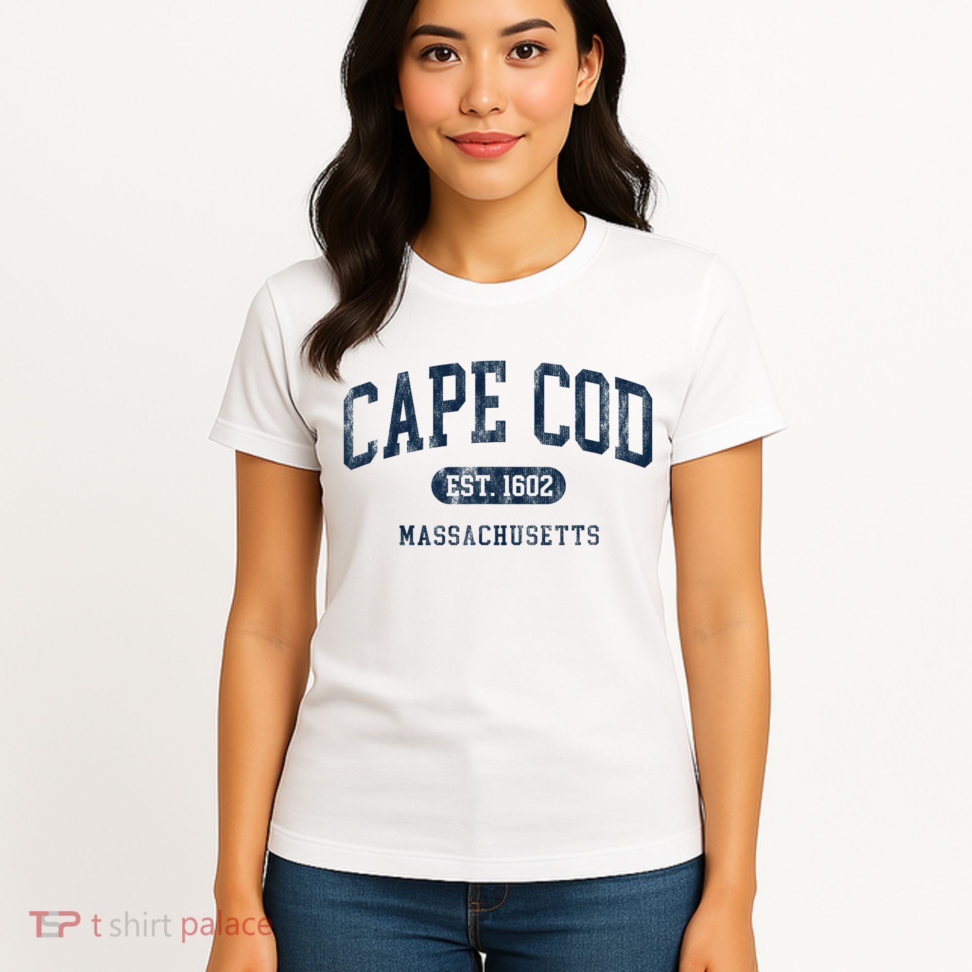 Cape Cod Est 1602 Massachusetts Retro Preppy Throwback Women's T-Shirt