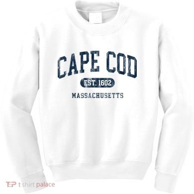 Cape Cod Est 1602 Massachusetts Retro Preppy Throwback Kids Sweatshirt