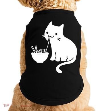 Cute Cat Eating Ramen Doggie Tank