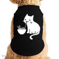 Cute Cat Eating Ramen Doggie Tank thumb 0