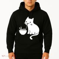 Cute Cat Eating Ramen Hoodie thumb 2