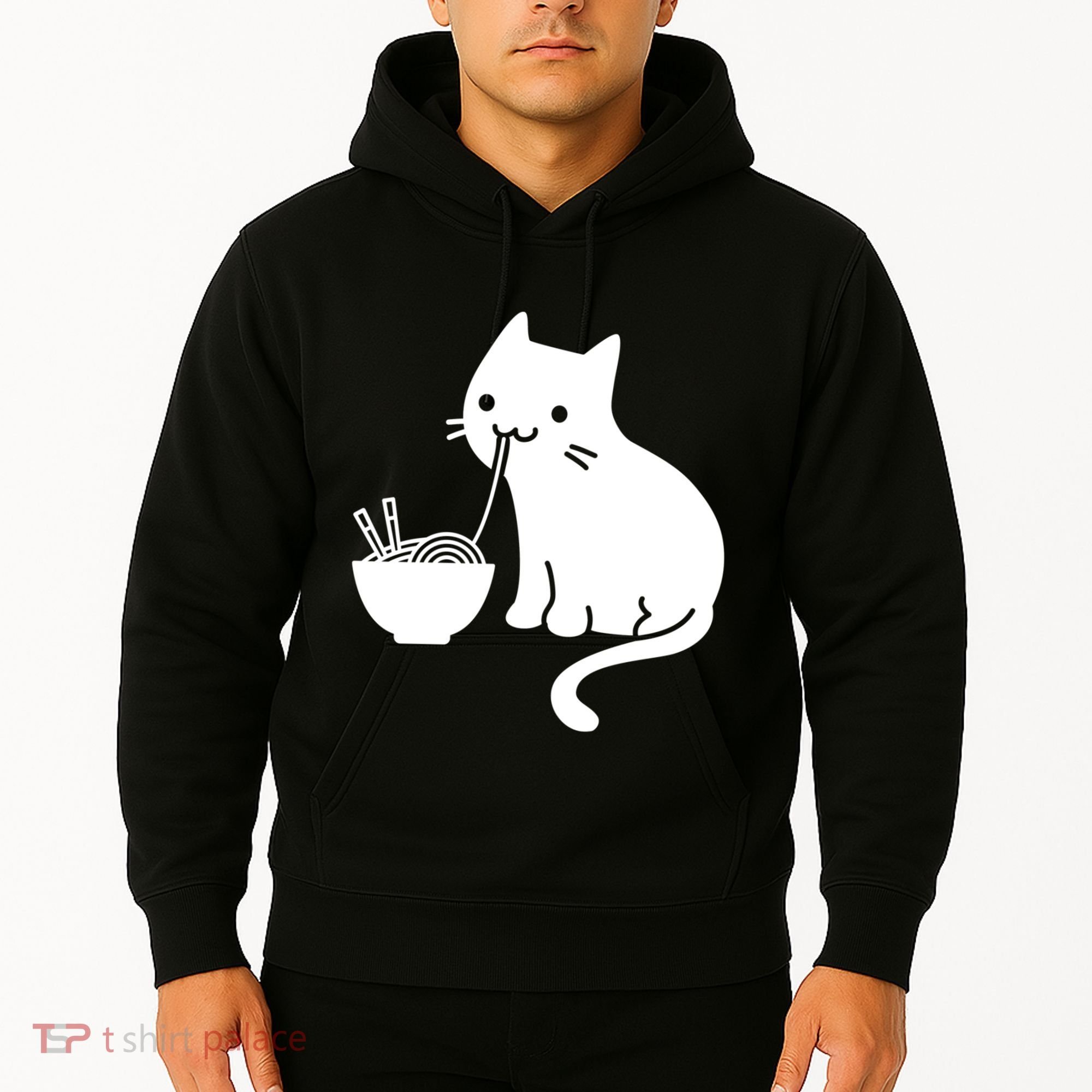 Cute Cat Eating Ramen Hoodie