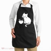 Cute Cat Eating Ramen Apron thumb 2