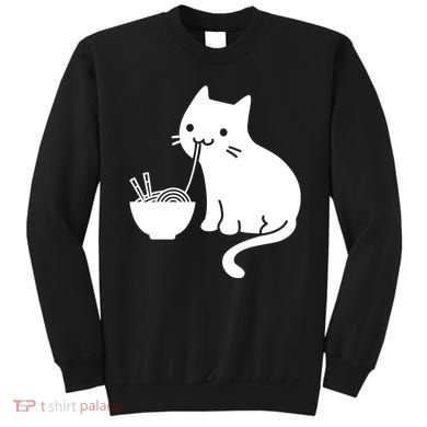 Cute Cat Eating Ramen Sweatshirt