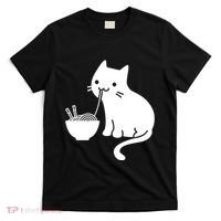 Cute Cat Eating Ramen T-Shirt thumb 0