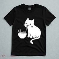 Cute Cat Eating Ramen T-Shirt thumb 5