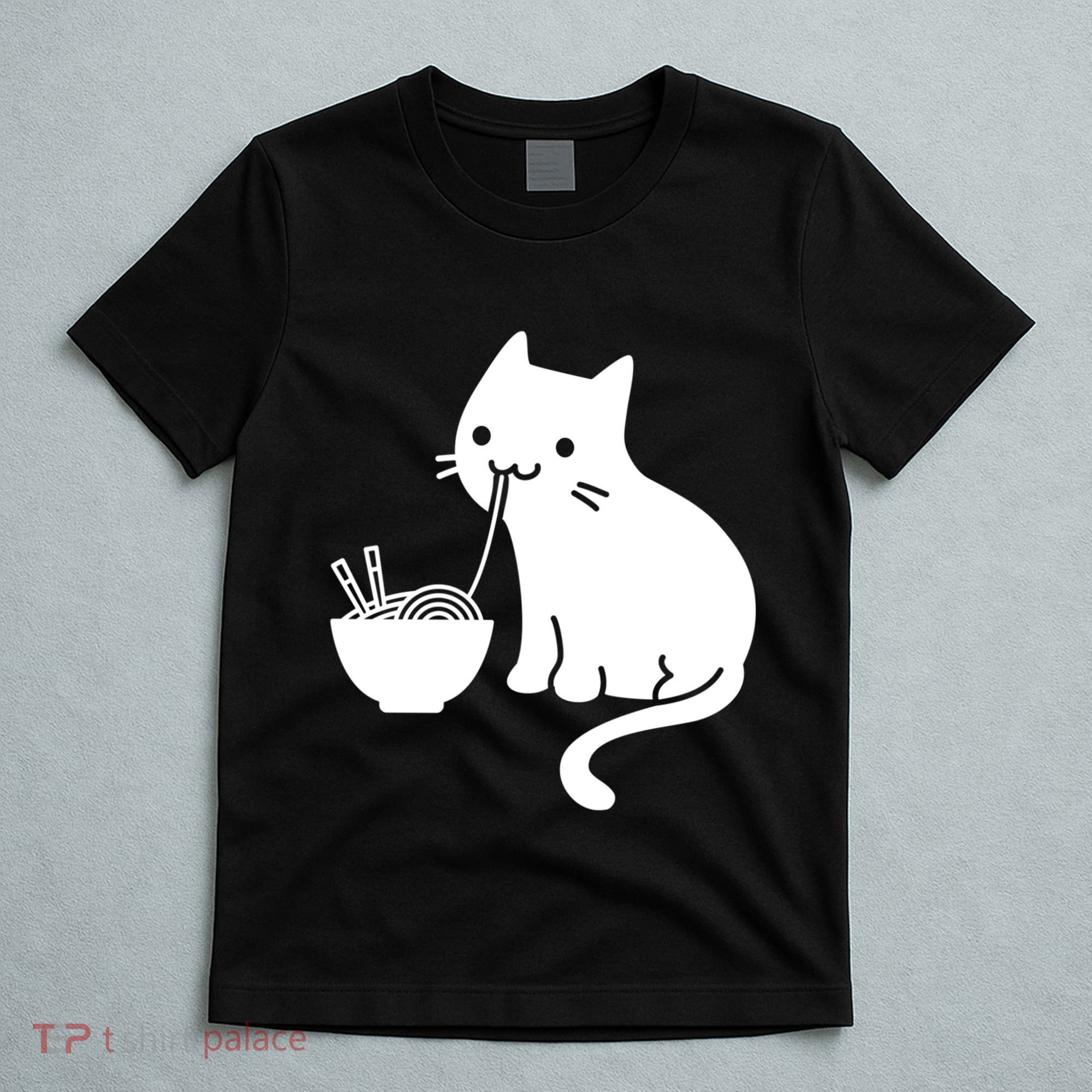 Cute Cat Eating Ramen T-Shirt