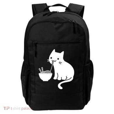 Cute Cat Eating Ramen Backpack