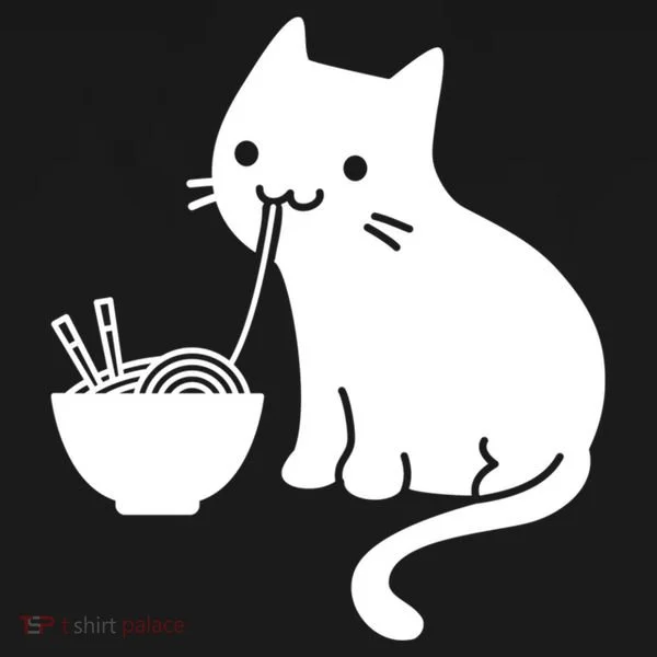 Cute Cat Eating Ramen Bucket Hat