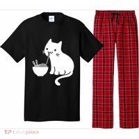 Cute Cat Eating Ramen Pajama Set thumb 0