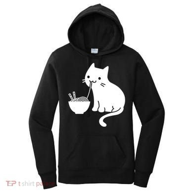 Cute Cat Eating Ramen Women's Hoodie