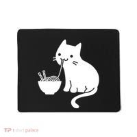 Cute Cat Eating Ramen Mousepad thumb 0