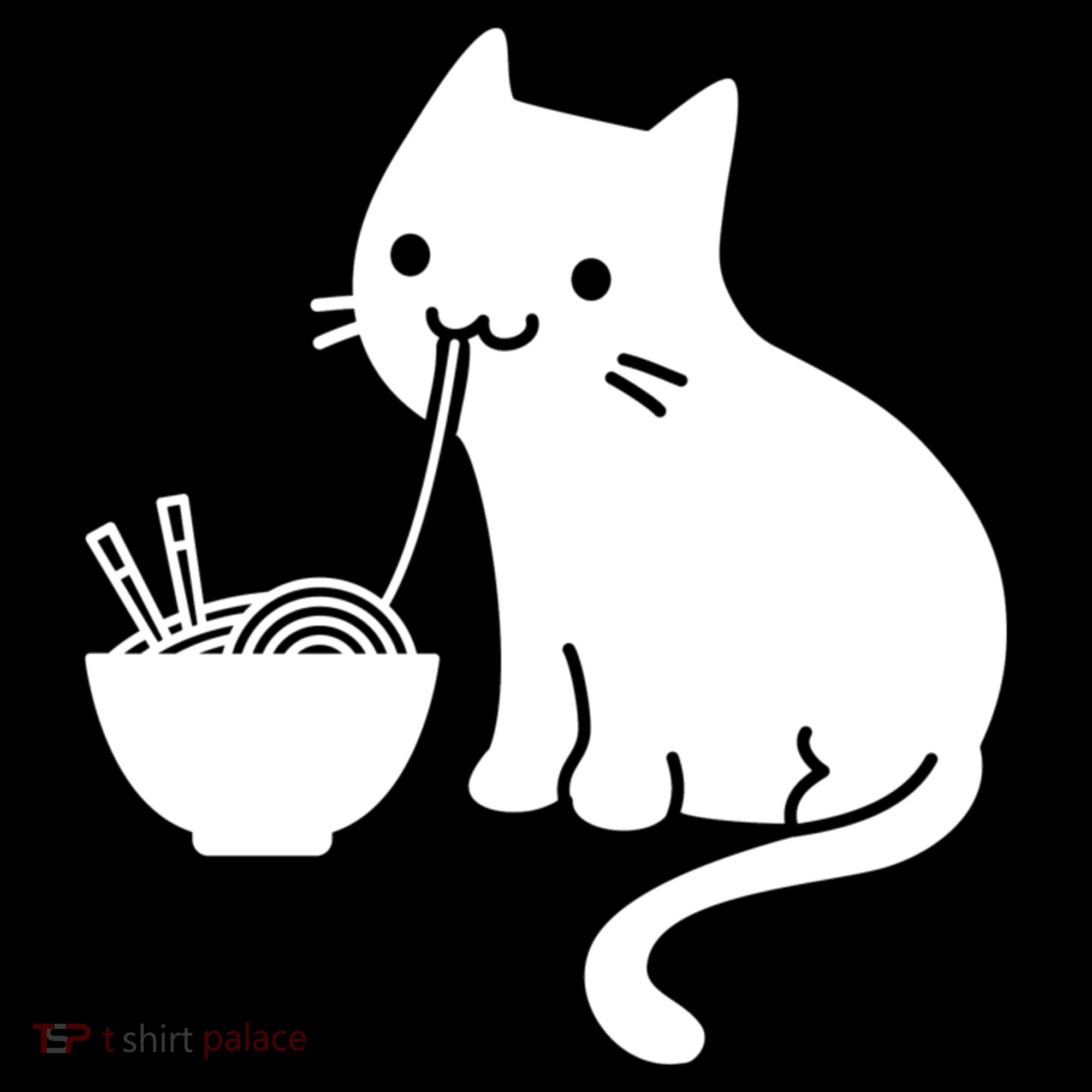 Cute Cat Eating Ramen Mousepad