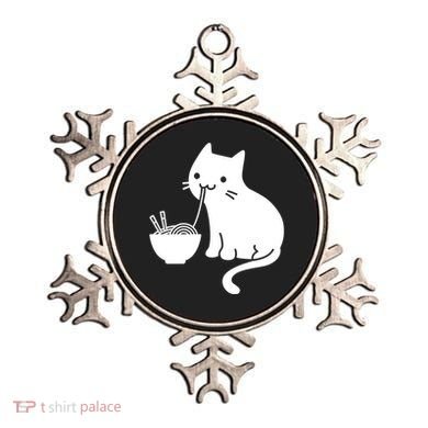 Cute Cat Eating Ramen Ornament