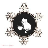 Cute Cat Eating Ramen Ornament thumb 0