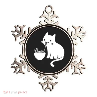 Cute Cat Eating Ramen Ornament