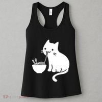 Cute Cat Eating Ramen Women's Tank Top thumb 3
