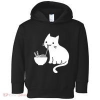 Cute Cat Eating Ramen Toddler Hoodie thumb 0
