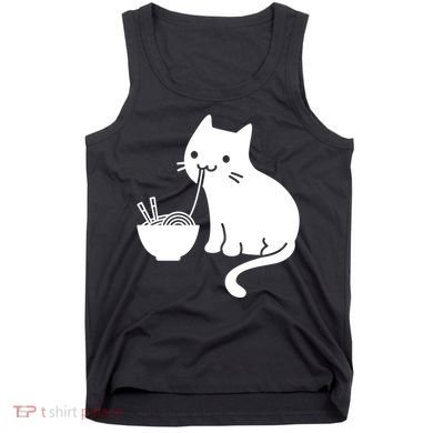 Cute Cat Eating Ramen Tank Top