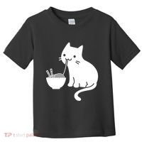 Cute Cat Eating Ramen Toddler T-Shirt thumb 0