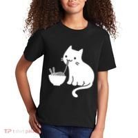 Cute Cat Eating Ramen Kids T-Shirt thumb 2