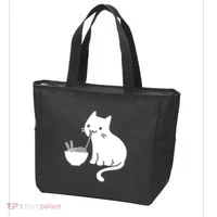 Cute Cat Eating Ramen Tote Bag thumb 3