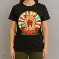 Cute Capybara Eating Ra Funny Animal Anime Manga  T-Shirt thumb 4