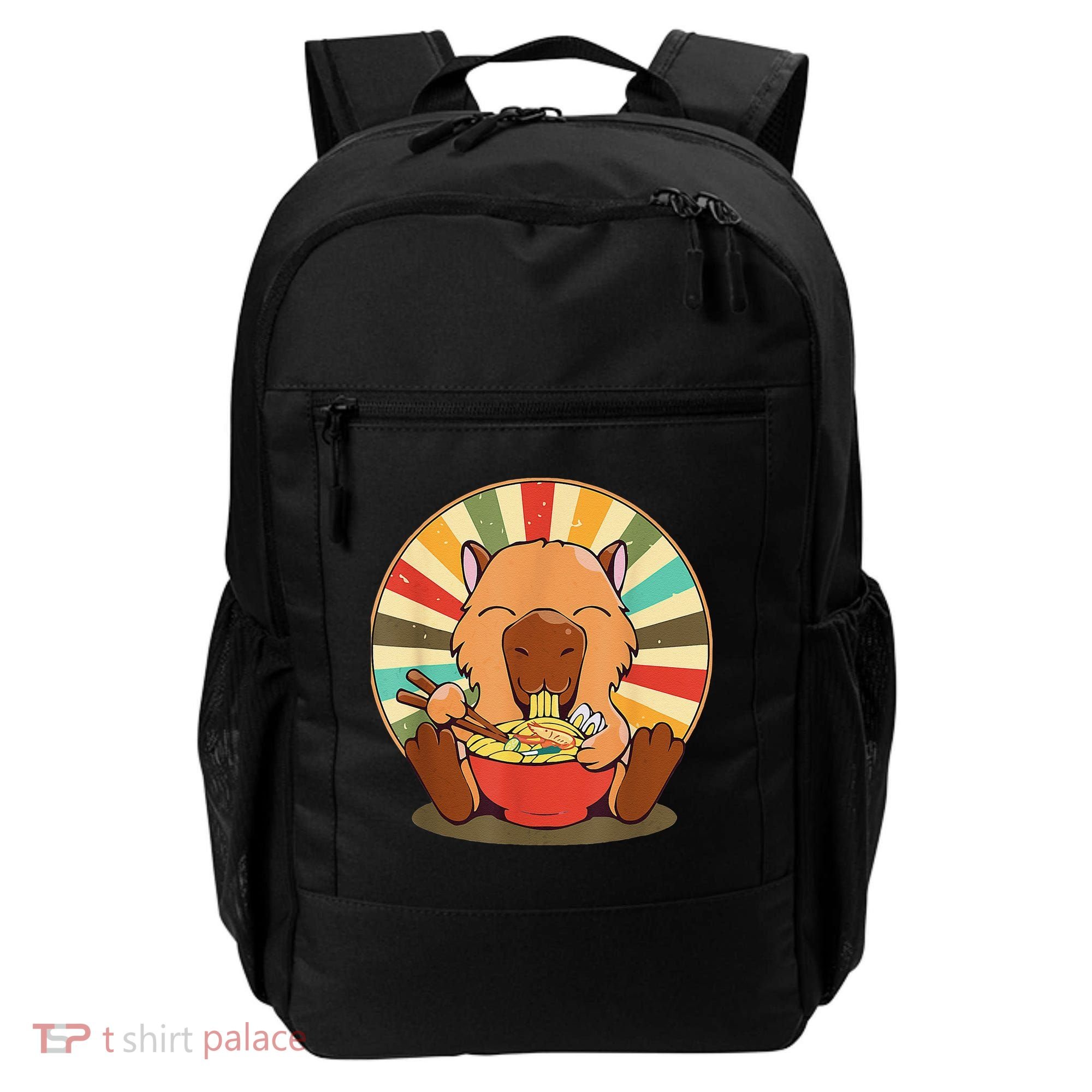 Cute Capybara Eating Ra Funny Animal Anime Manga  Backpack