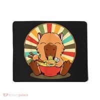 Cute Capybara Eating Ra Funny Animal Anime Manga  Mousepad thumb 0