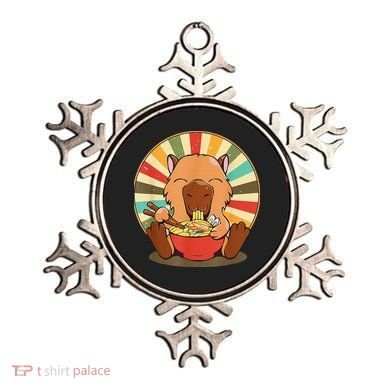 Cute Capybara Eating Ra Funny Animal Anime Manga  Ornament