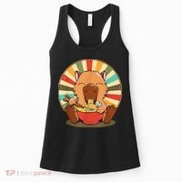 Cute Capybara Eating Ra Funny Animal Anime Manga  Women's Tank Top thumb 0