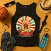 Cute Capybara Eating Ra Funny Animal Anime Manga  Tank Top thumb 4