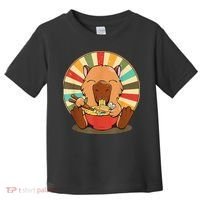 Cute Capybara Eating Ra Funny Animal Anime Manga  Toddler T-Shirt thumb 0