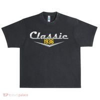Classic Car Emblem 1936 90th Birthday Urban Oversized Heavyweight T-Shirt thumb 0