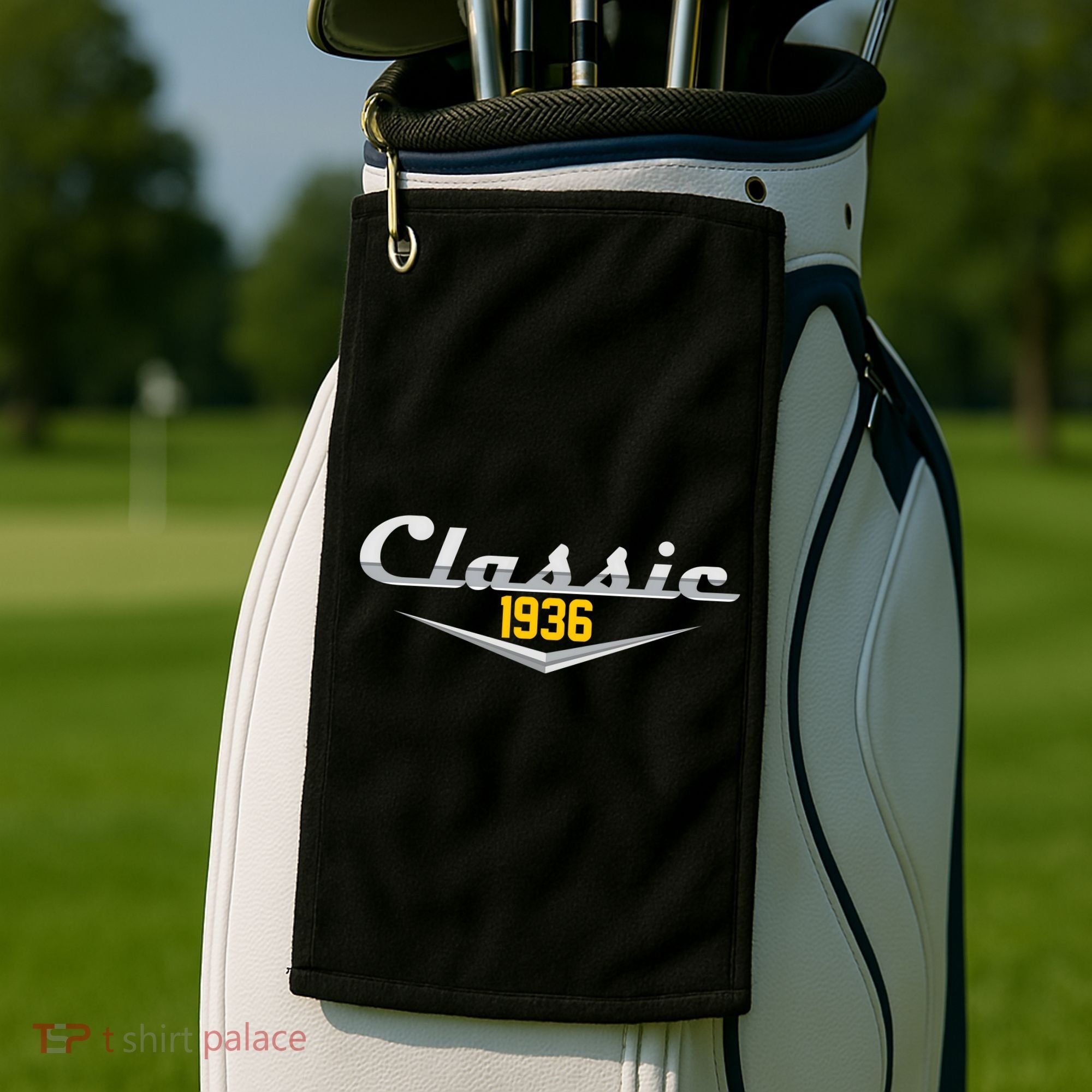Classic Car Emblem 1936 90th Birthday Golf Towel