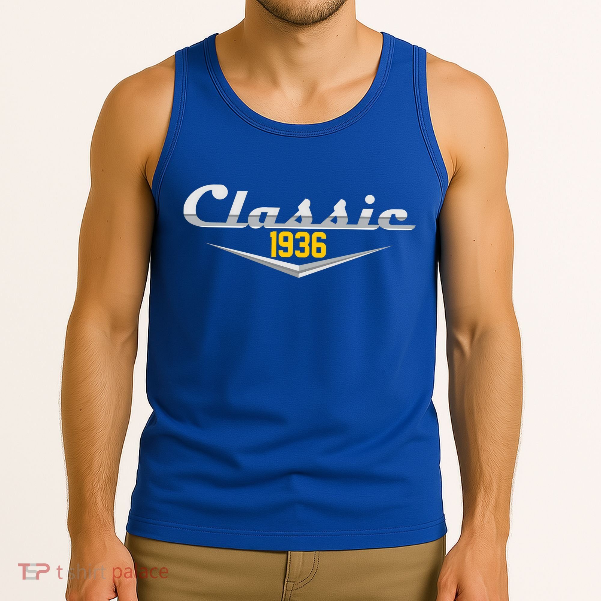 Classic Car Emblem 1936 90th Birthday Tank Top